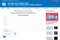 Đã có cổng tiếp nhận phản ánh sai phạm về dịch vụ truyền hình trên mạng Internet