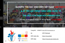 OLP’22, Procon Việt Nam và ICPC Asia HoChiMinh City sẽ diễn ra từ ngày 06 - 9/12/2022