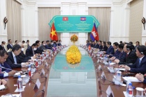 Thủ tướng Chính phủ Phạm Minh Chính hội đàm với Samdech Techo Thủ tướng Hun Sen