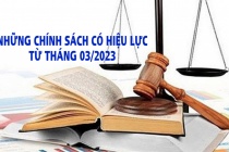 Những chính sách mới có hiệu lực từ ngày 1/3