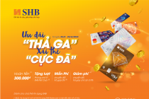 Nhiều ưu đãi cho khách hàng cá nhân khi mở thẻ tín dụng quốc tế SHB