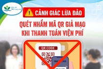 Cảnh báo: Tình trạng Dán mã QR giả tại quầy thu viện phí ở BV Nhi Trung ương để lừa đảo