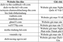 Cảnh báo một số website giả mạo, lừa đảo người dùng Internet cần tránh