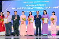 Trao Giải báo chí Hải Dương khát vọng, phát triển