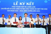UBND huyện Châu Thành và VNPT Trà Vinh ký kết Thỏa thuận hợp tác chuyển đổi số