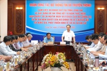 Thứ trưởng Bộ TT&TT Phạm Đức Long làm việc, khảo sát tại tỉnh Long An