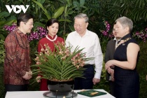 Singapore định danh loài hoa lan mới theo tên Tổng Bí thư Tô Lâm và Phu nhân
