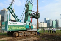 Dự án cầu đi bộ qua sông Sài Gòn đã chính thức thực hiện mũi khoan cọc đầu tiên