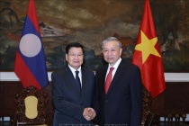 Tổng Bí thư Tô Lâm hội kiến Tổng Bí thư, Chủ tịch nước Lào