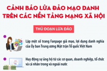 Cảnh báo lừa đảo mạo danh trên các nền tảng mạng xã hội