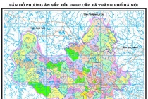 Bản đồ 126 xã, phường mới của Hà Nội sau sáp nhập