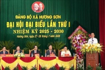 Thường trực Ban Bí thư dự Đại hội Đảng bộ xã Hương Sơn, tỉnh Hà Tĩnh
