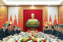 Tổng Bí thư Tô Lâm tiếp Ủy viên Trưởng Nhân đại toàn quốc Trung Quốc Triệu Lạc Tế