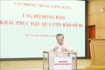 Văn phòng Trung ương Đảng ủng hộ đồng bào khắc phục hậu quả bão số 10