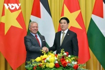 Chủ tịch nước Lương Cường hội đàm với Quốc vương Jordan