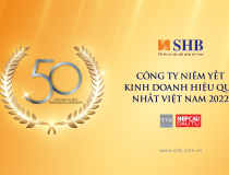  SHB nằm trong Top 50 công ty kinh doanh hiệu quả