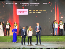 Vietjet là một trong 100 thương hiệu giá trị nhất Việt Nam