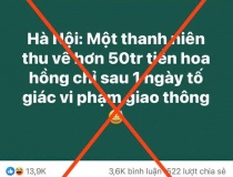 Bác thông tin 'thanh niên thu về 50 triệu đồng từ tố giác vi phạm giao thông'