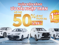 TOYOTA Việt Nam triển khai chương trình khuyến mại cho mẫu xe VIOS, VELOZ CROSS, AVANZA PREMIO và YARIS CROSS trong tháng 03/2025 