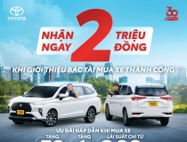 Toyota Việt Nam cùng hệ thống Đại lý triển khai chương trình khuyến mại tháng 05/2025