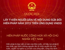 Hướng dẫn thực hiện góp ý sửa đổi, bổ sung một số điều của Hiến pháp trên VNeID