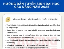 Các mốc thời gian tuyển sinh đại học, cao đẳng năm 2025