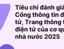 Tiêu chí mới về đánh giá Cổng thông tin điện tử, Trang thông tin điện tử 2025
