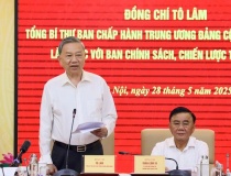 Tổng Bí thư Tô Lâm làm việc với Ban Chính sách, chiến lược Trung ương về cơ chế, chính sách quản lý hiệu quả thị trường vàng