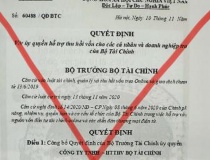 Cảnh báo giả danh Bộ Tài chính để lừa đảo