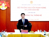 Bộ trưởng Nguyễn Mạnh Hùng kỳ vọng Cục Thông tin, Thống kê trở thành đơn vị tư vấn chính sách, tham mưu chiến lược