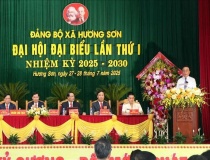 Thường trực Ban Bí thư dự Đại hội Đảng bộ xã Hương Sơn, tỉnh Hà Tĩnh