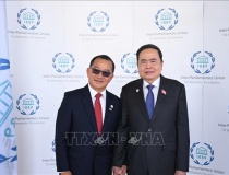 Chủ tịch Quốc hội Trần Thanh Mẫn gặp Trưởng đoàn các nước nhân dịp dự Hội nghị các Chủ tịch Quốc hội thế giới