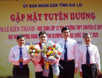 Khen thưởng 100 triệu đồng cho học sinh đoạt HCV Olympic Tin học Quốc tế