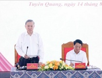 Tổng Bí thư Tô Lâm làm việc với Ban Thường vụ Tỉnh uỷ Tuyên Quang