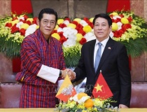 Chủ tịch nước Lương Cường hội đàm với Quốc vương Bhutan