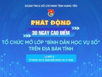 Tuổi trẻ Hưng Yên: 30 ngày cao điểm tổ chức mở lớp 