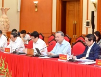 Tổng Bí thư Tô Lâm chủ trì cuộc làm việc của Bộ Chính trị với Ban Thường vụ Đảng ủy Công an Trung ương
