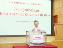 Văn phòng Trung ương Đảng ủng hộ đồng bào khắc phục hậu quả bão số 10