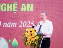 Tổng Bí thư Tô Lâm dự lễ khởi công trường nội trú liên cấp Na Ngoi, tỉnh Nghệ An