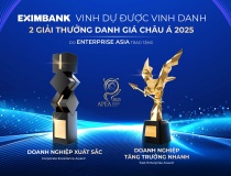 Eximbank được vinh danh 'Doanh nghiệp xuất sắc châu Á' và 'Doanh nghiệp tăng trưởng nhanh' tại APEA 2025