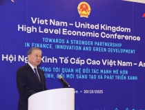 Tổng Bí thư Tô Lâm phát biểu tại Hội nghị Kinh tế cấp cao Việt Nam - Anh