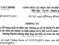 Một số nội dung chính quy định tại thông tư số 102/2025/TT-BTC sửa đổi, bổ sung