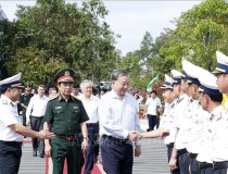 Tổng Bí thư Tô Lâm thăm, làm việc tại Vùng 5 Hải quân