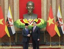 Chủ tịch nước Lương Cường chủ trì lễ đón chính thức Quốc vương Brunei