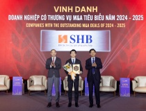 SHB được vinh danh “Doanh nghiệp có thương vụ M&A tiêu biểu năm 2024-2025”