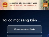 Tiếp nhận hơn 1.000 sáng kiến trên Cổng Sáng kiến KHCN và đổi mới sáng tạo