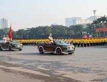Thường trực Ban Bí thư dự Lễ xuất quân và diễn tập phương án bảo vệ Đại hội lần thứ XIV của Đảng