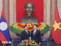 Chủ tịch nước Lương Cường hội kiến Tổng Bí thư, Chủ tịch nước Lào