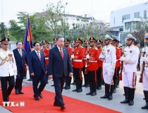 Tổng Bí thư Tô Lâm đặt vòng hoa tại Đài Độc lập, Đài tưởng niệm cố Quốc vương Norodom Sihanouk, Đài Hữu nghị Campuchia - Việt Nam