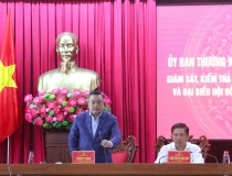 Chủ nhiệm Ủy ban Kiểm tra Trung ương Trần Sỹ Thanh kiểm tra công tác chuẩn bị bầu cử tại Đắk Lắk